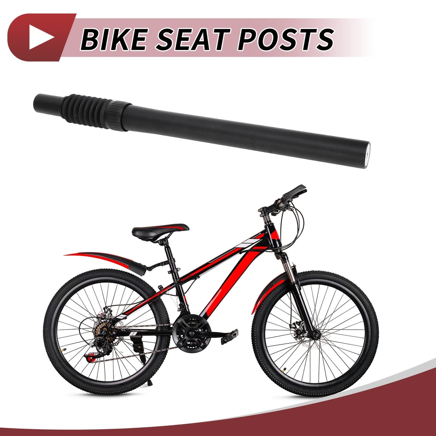 Shock Bike Seat Post for 25.4mm Diameter Bikes (Universal Fit)