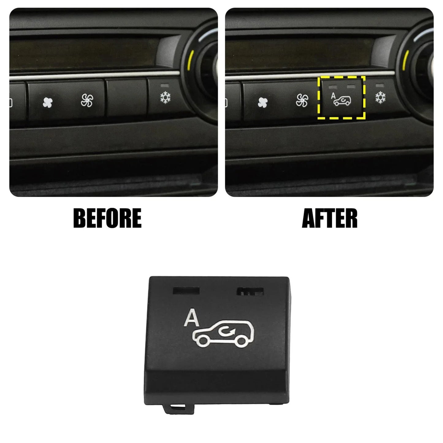 Air Recirculation Button AC Climate Panel Cycle Switch for BMW X5 X6