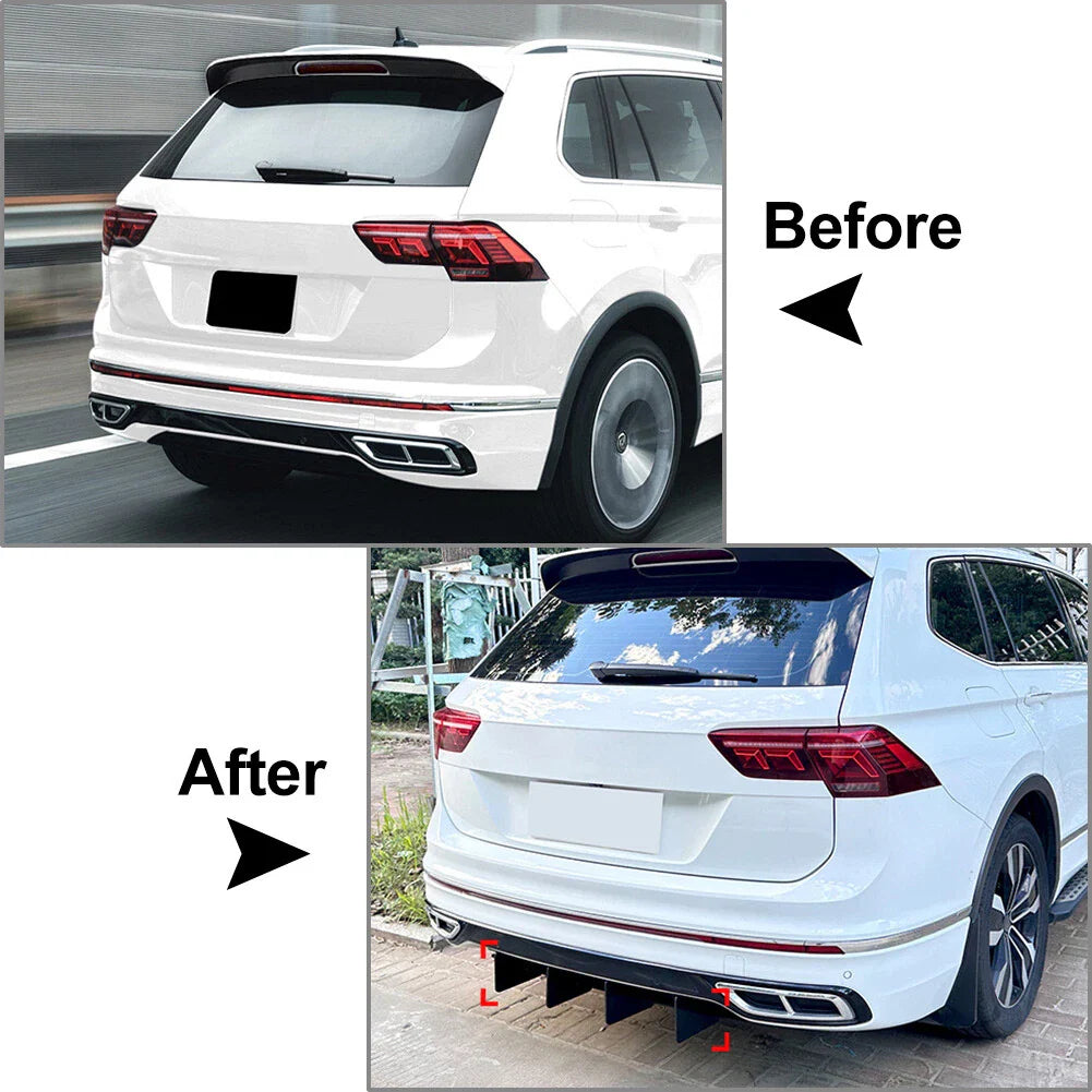 Rear Bumper Spoiler Splitter Protector for VW Tiguan Rline (2021-2023)