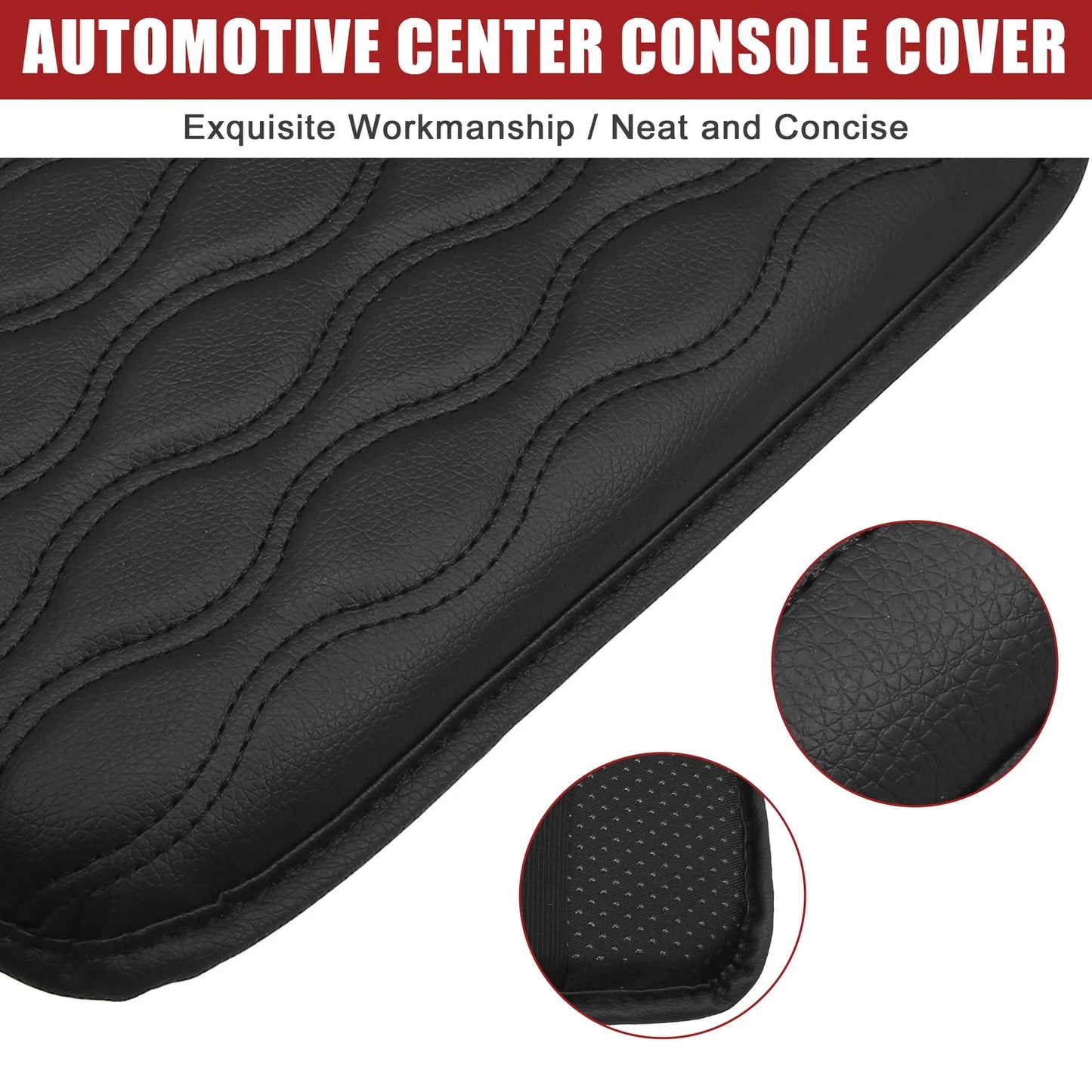 Armrest Cover   - Waterproof Anti-Slip Black 1 Pcs