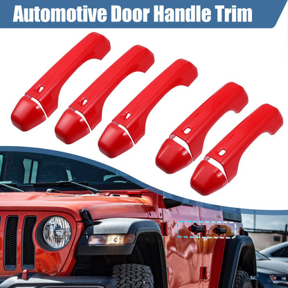 Set of 4 Door Handle Cover Trim for Jeep Wrangler JL JLU (2018–2023) Red