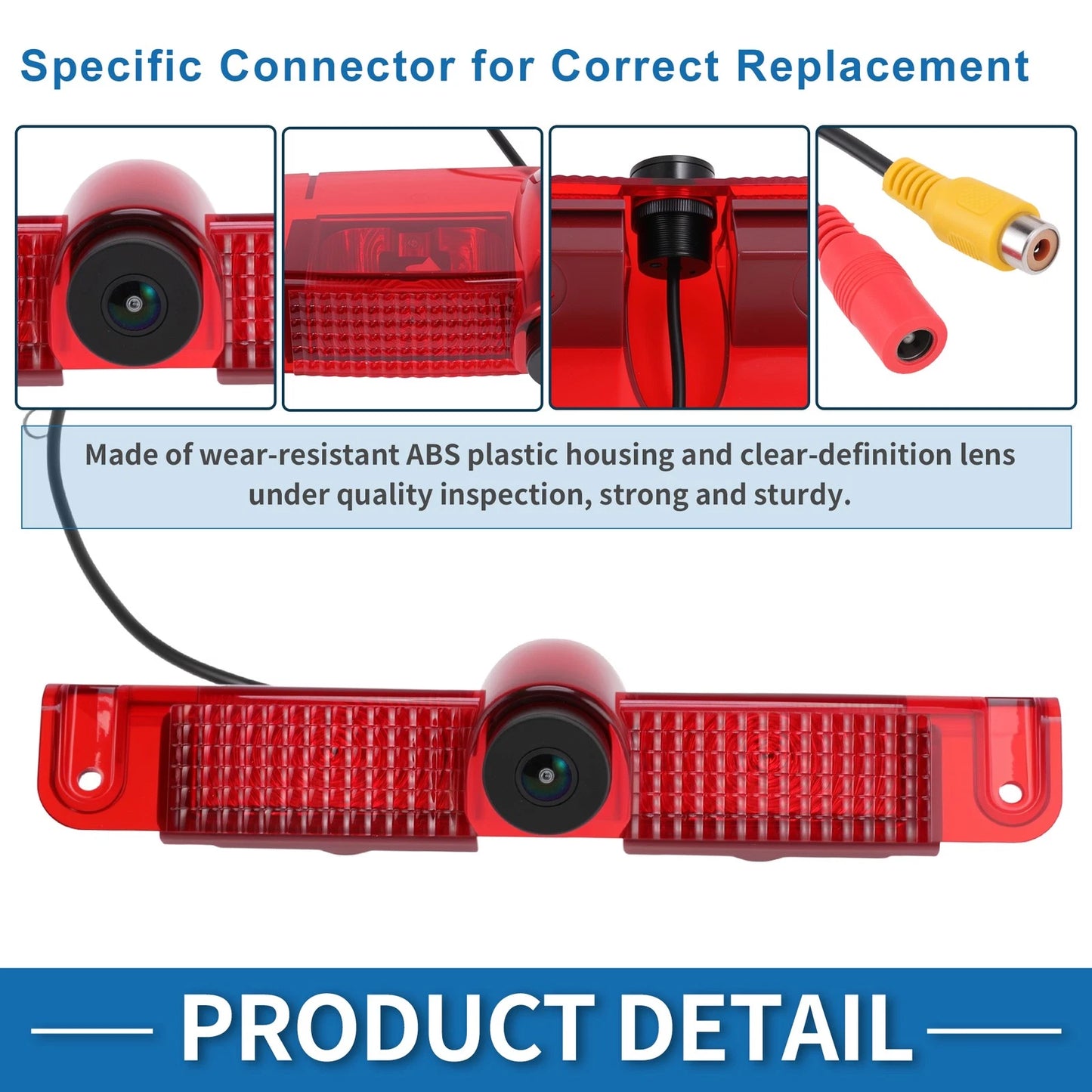 Brake Light Rear Camera for Chevy Express, GMC Savana 1500 2500 3500 (2003–2019)