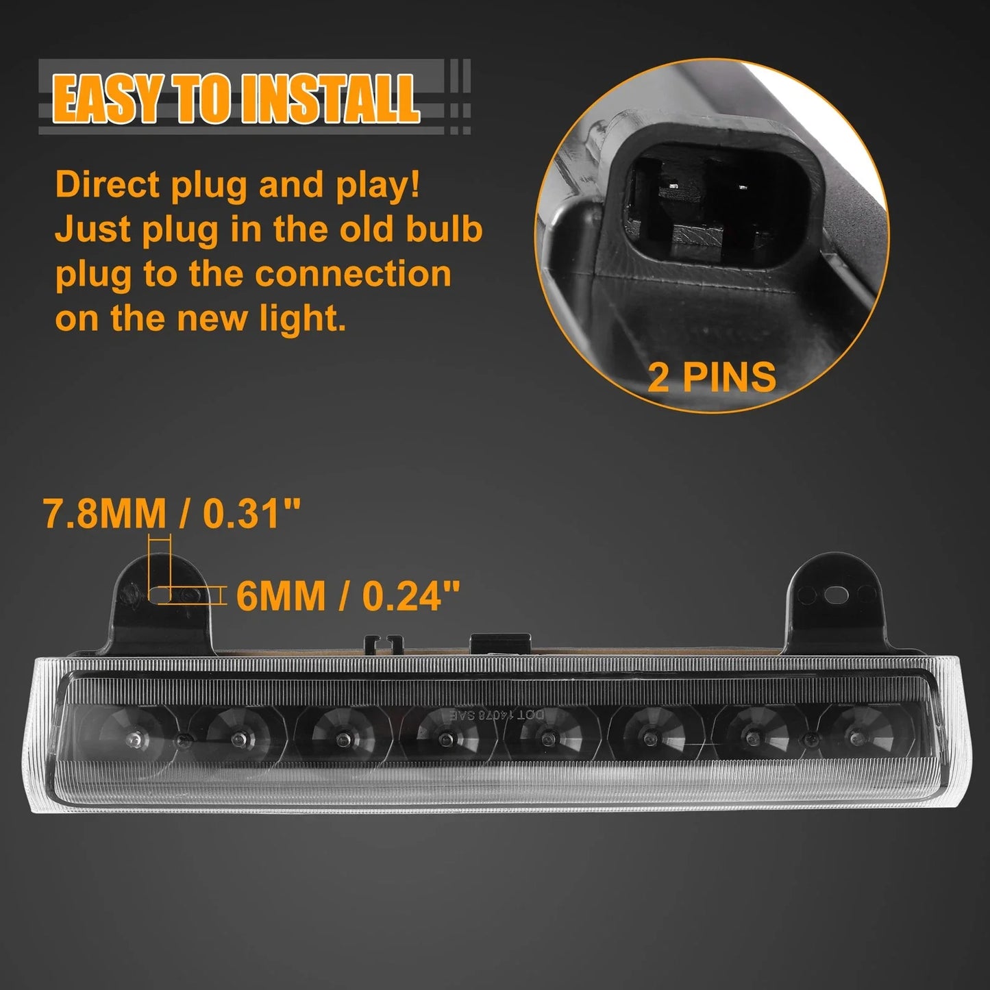 LED Third High Mount Brake Light for Chevrolet Suburban (2015-2023)