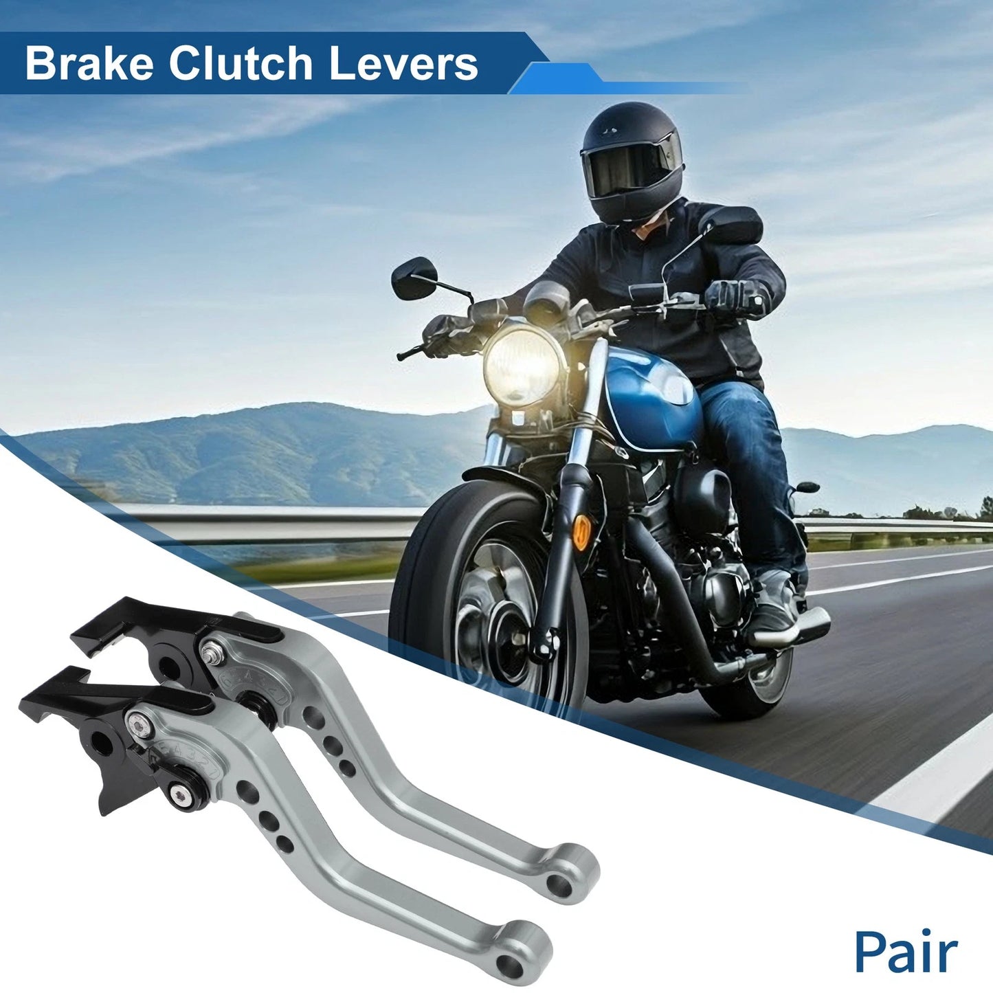 2X Brake Clutch Lever for Kawasaki ZX-9R/ZX-9 (1994–1997) Titanium Tone