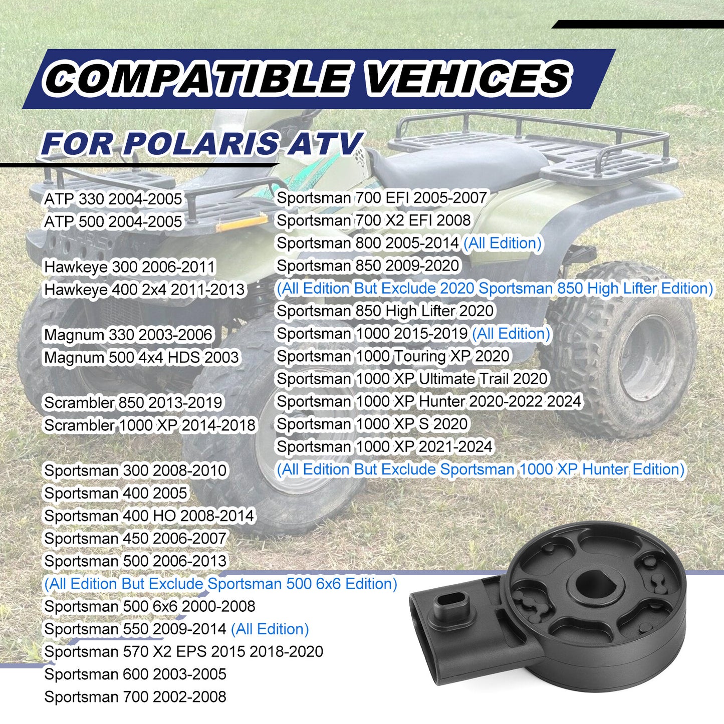 Gear Position Sensor for Polaris Ranger Sportsman (450–850)