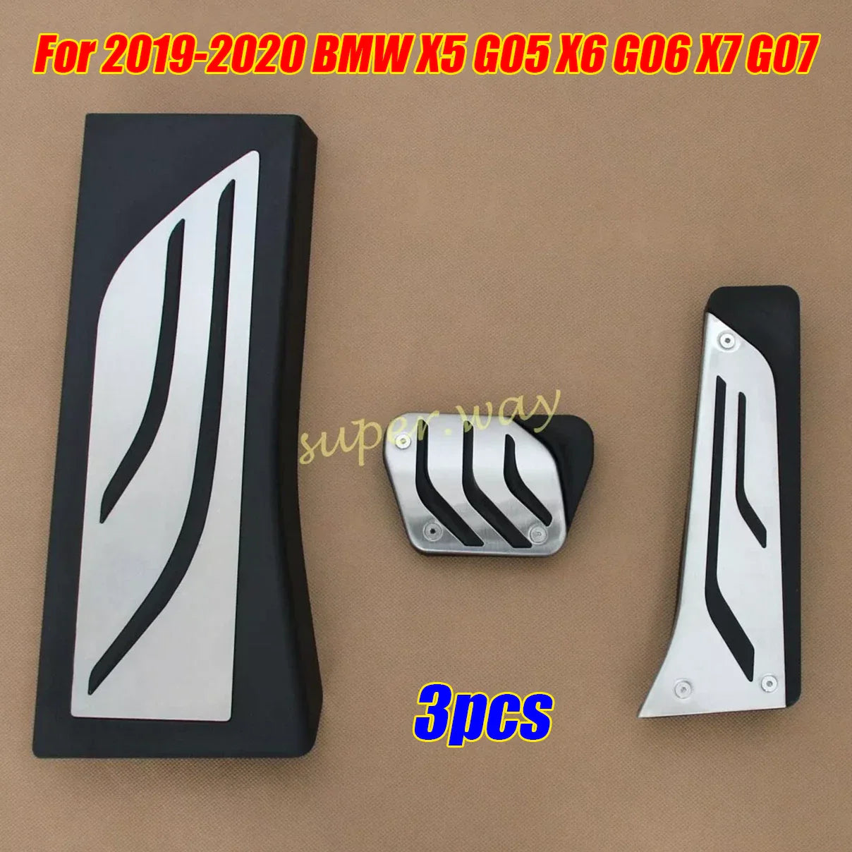 Footrest Dead Gas Brake Pedal Cover Set for BMW X5 X6 X7 (2019–2020)