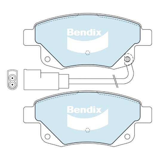 Set of 4 Bendix HD Rear Disc Brake Pads for Ford Transit (2006–2012)