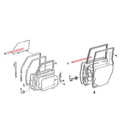 Outer Weatherstrip for Toyota Land Cruiser 4D (FZJ76, GRJ79, VDJ79)