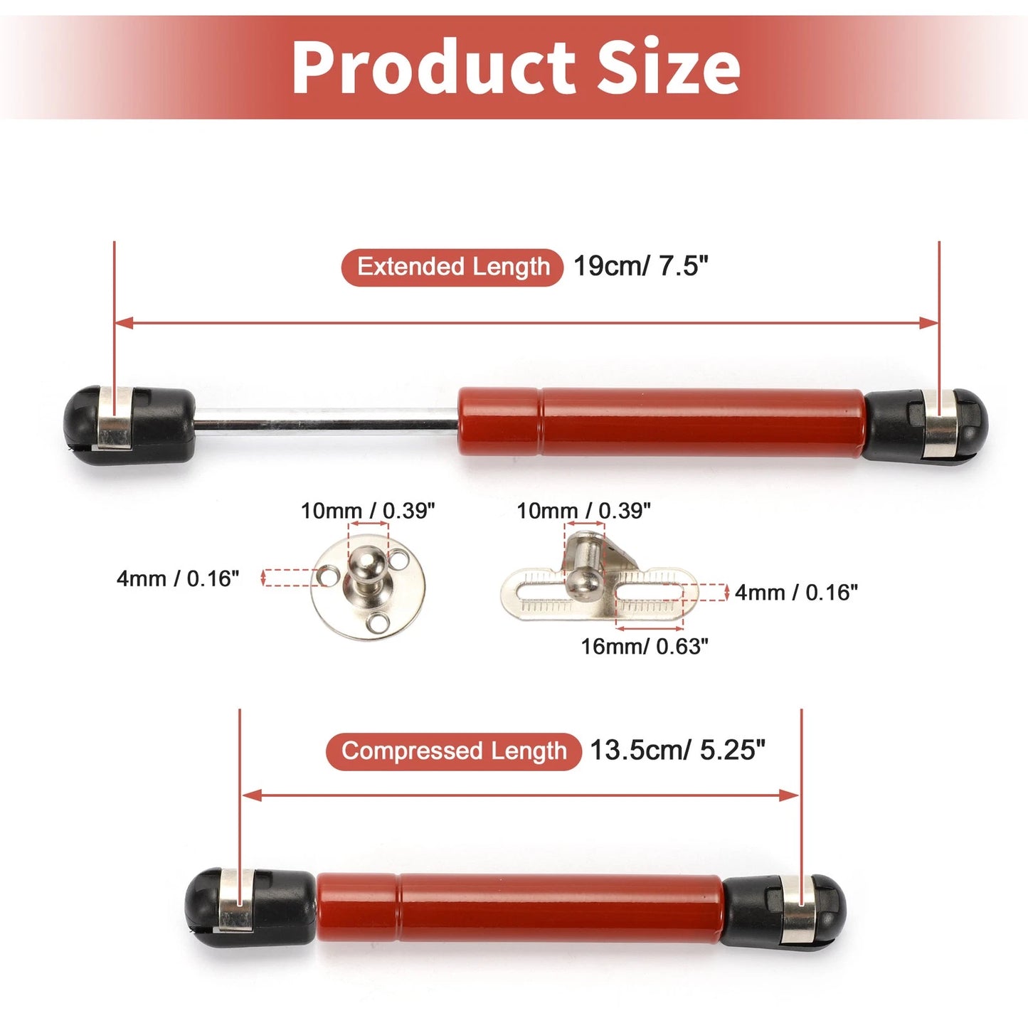 Set of 2 Lift Supports Struts Shocks Gas Spring for RV Car (7.5 inch, 35Lbs)