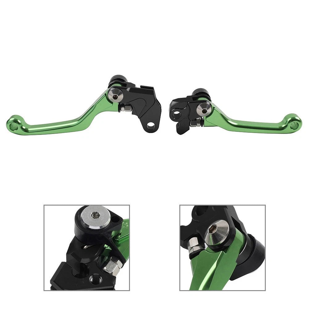 CNC Pivot Brake Clutch Levers for Kawasaki KX450 KX450F KXF450 (2019–2021) Green
