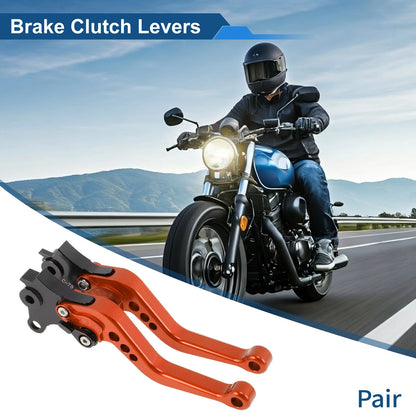 Adjustable Short Brake Clutch Levers for BMW R Nine T (2014–2016) - Orange