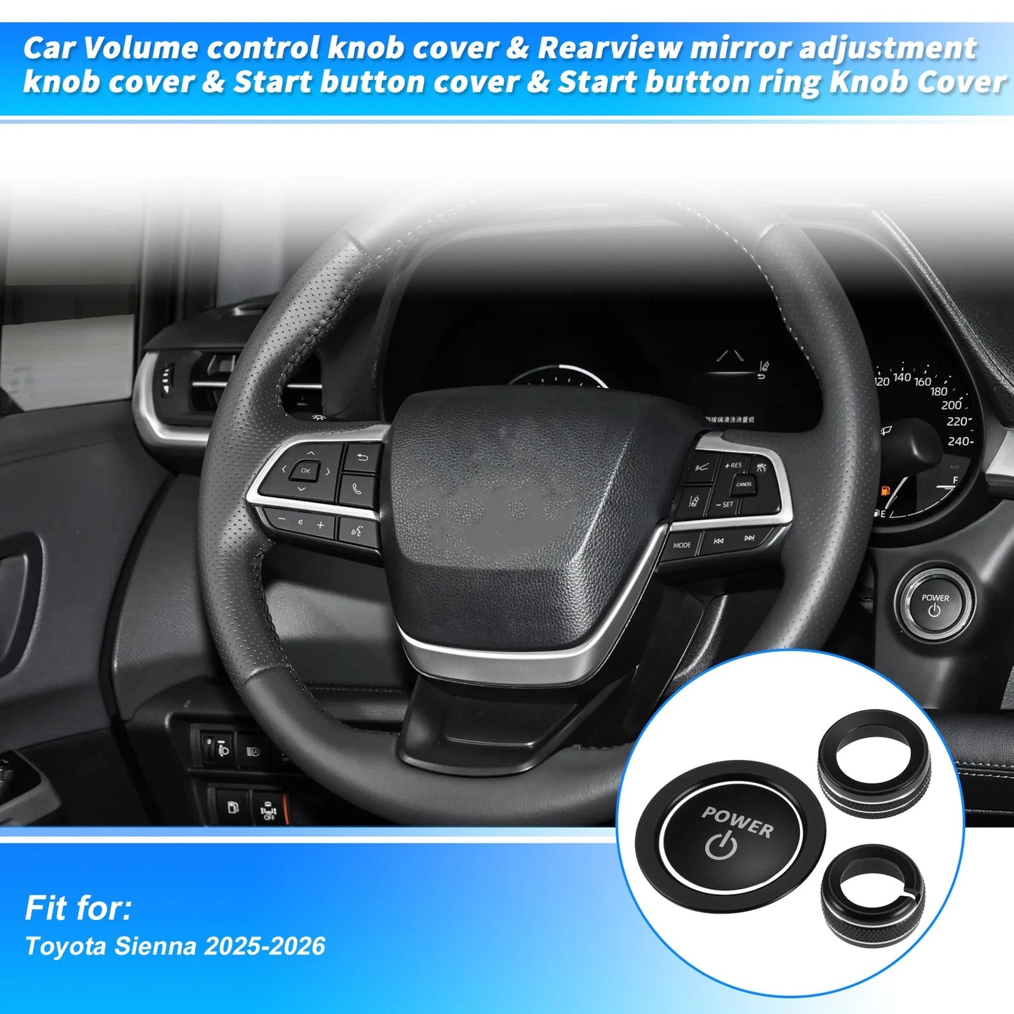 Volume Knob Cover Trim Ring