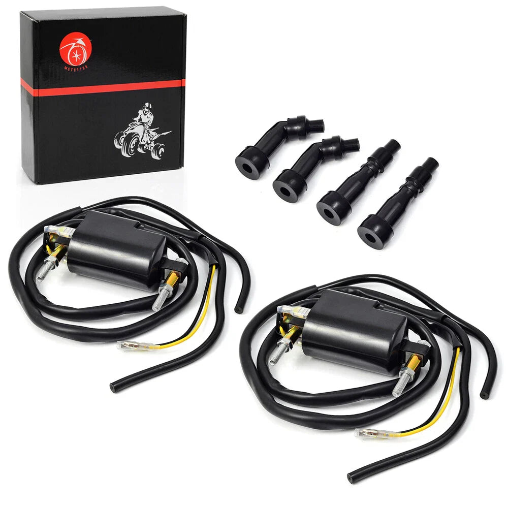 2 x Ignition Coil W/ Cap Kit for Kawasaki KZ550/KZ750
