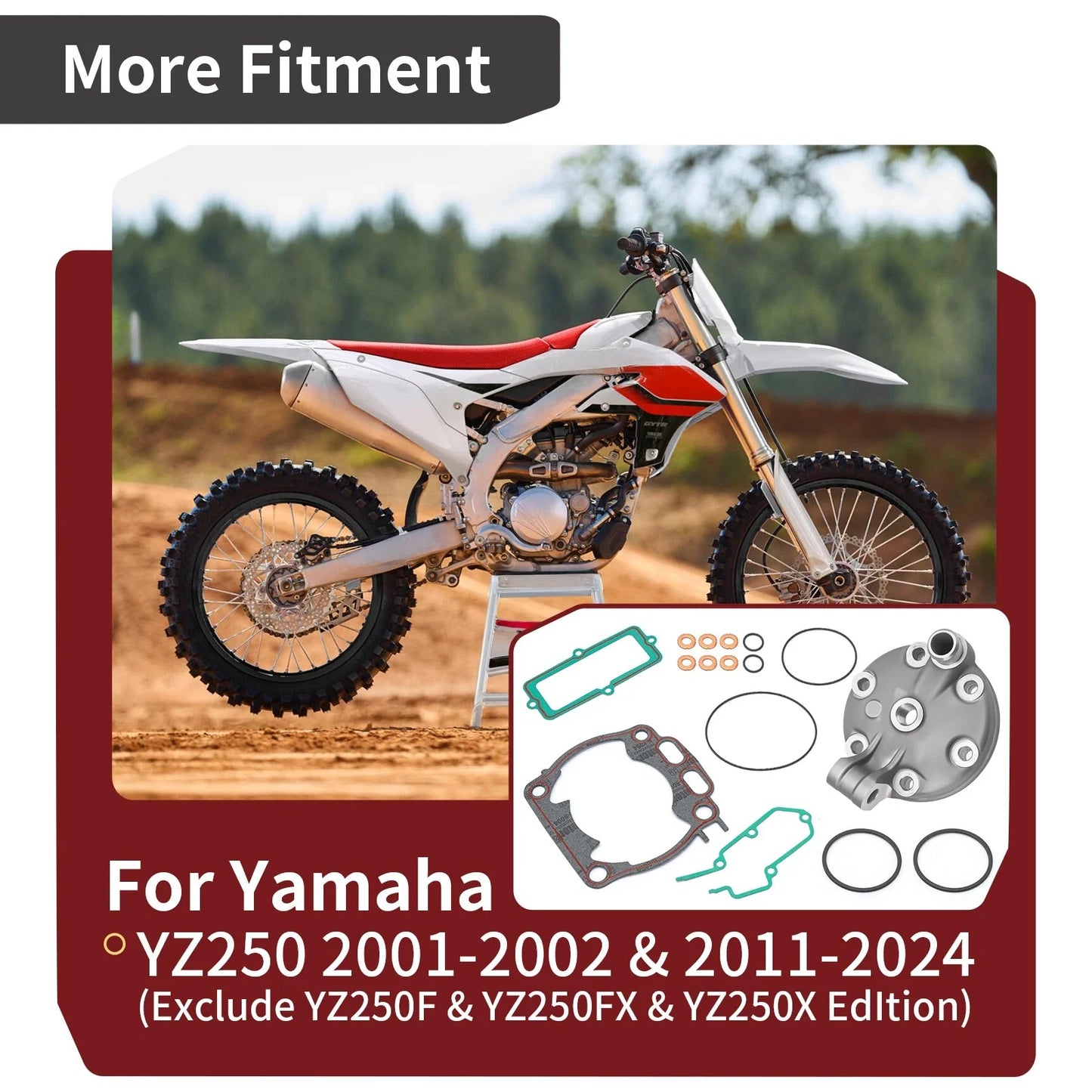 Cylinder Head & Top End Gasket Kit for Yamaha YZ250 (2001–2024)