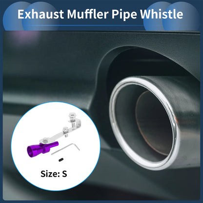Set of 1 Turbo Sound Exhaust Muffler Pipe Whistle for Universal Fit