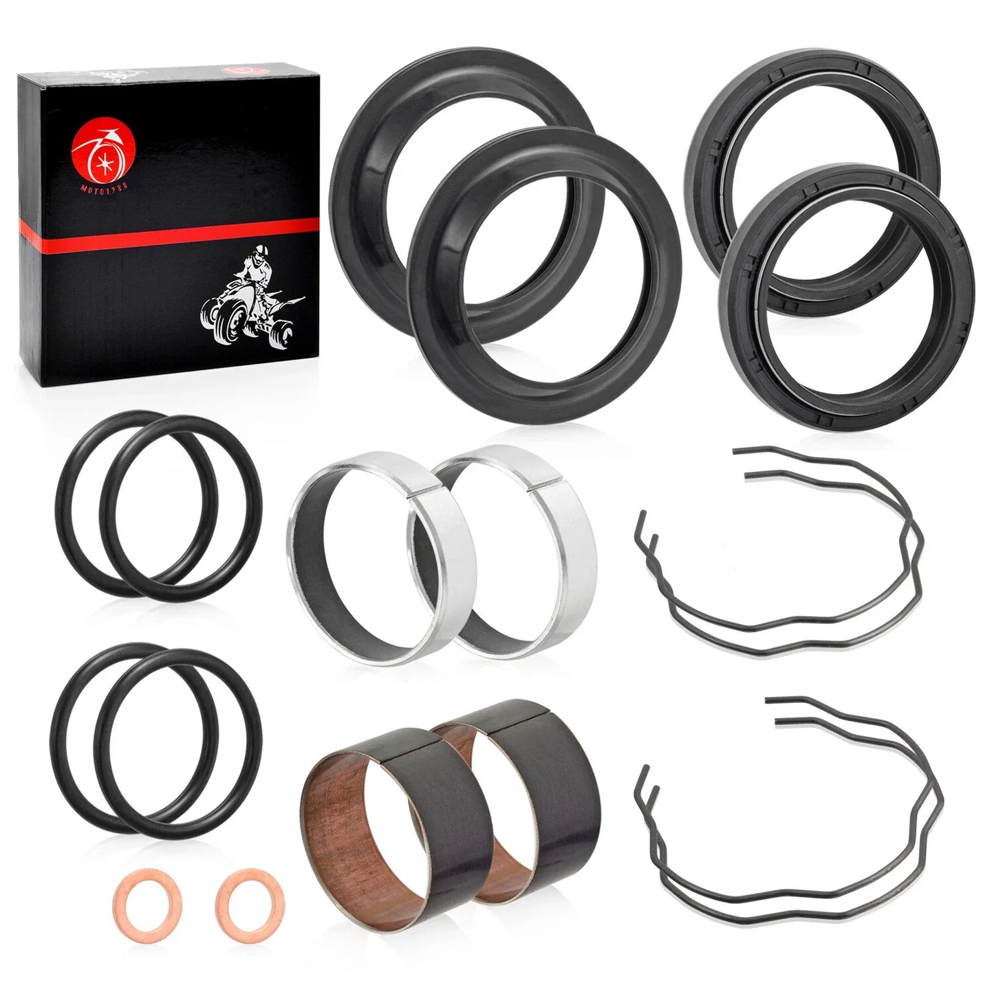Fork Bushing Dust Oil Seal Kawasaki Ninja 650 ER650 EN650 EX650 KLR650 EJ800 (2006–2014)