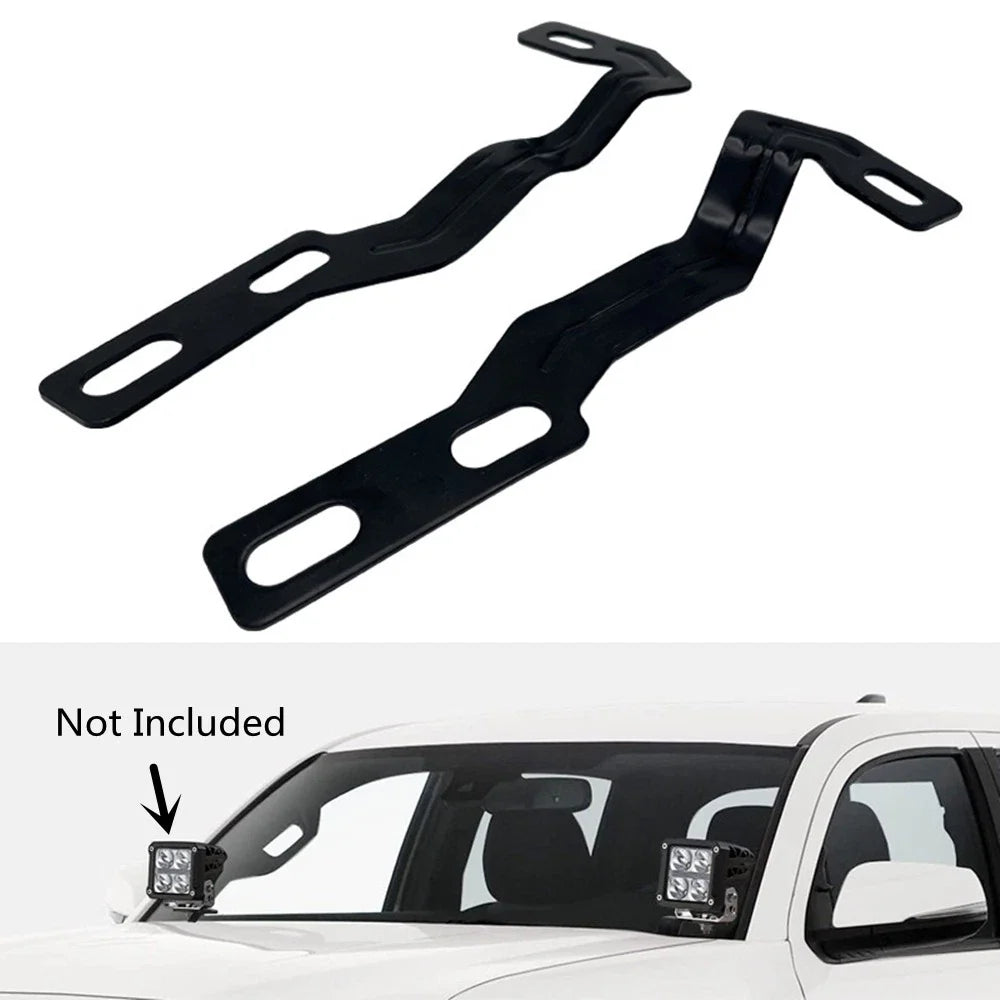 Engine Hood Hinge Ditch LED Light Mounting Bracket for Toyota Tacoma (2016-2021)