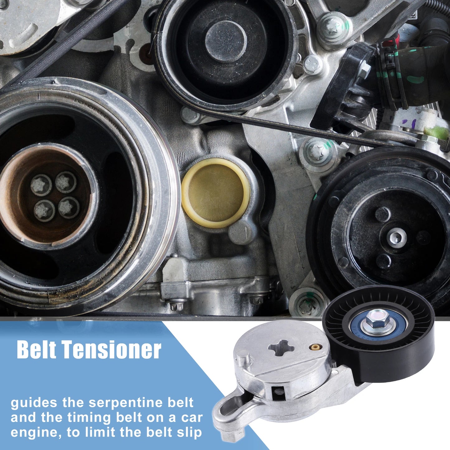 Engine Belt Tensioner Pulley Assembly for Scion TC (2011–2014) 166200V040