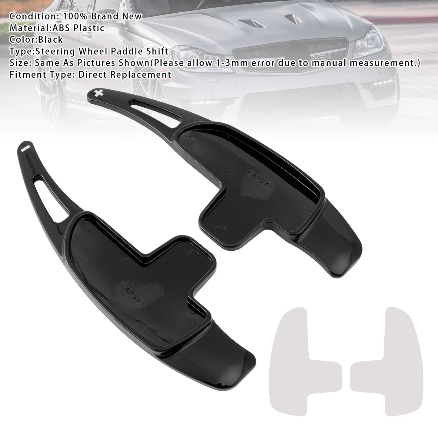 Shift Paddle Extensions for Mercedes Benz AMG C63 (2017–2023) Black
