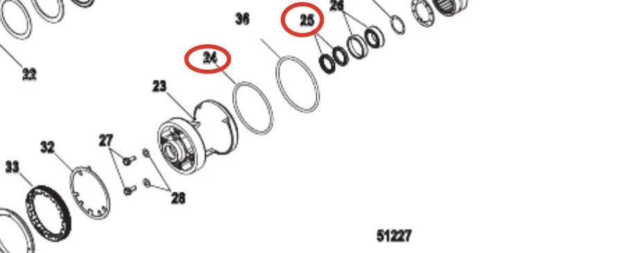 Lower Unit Oil Seal for Mercury Mariner (2005–2008)