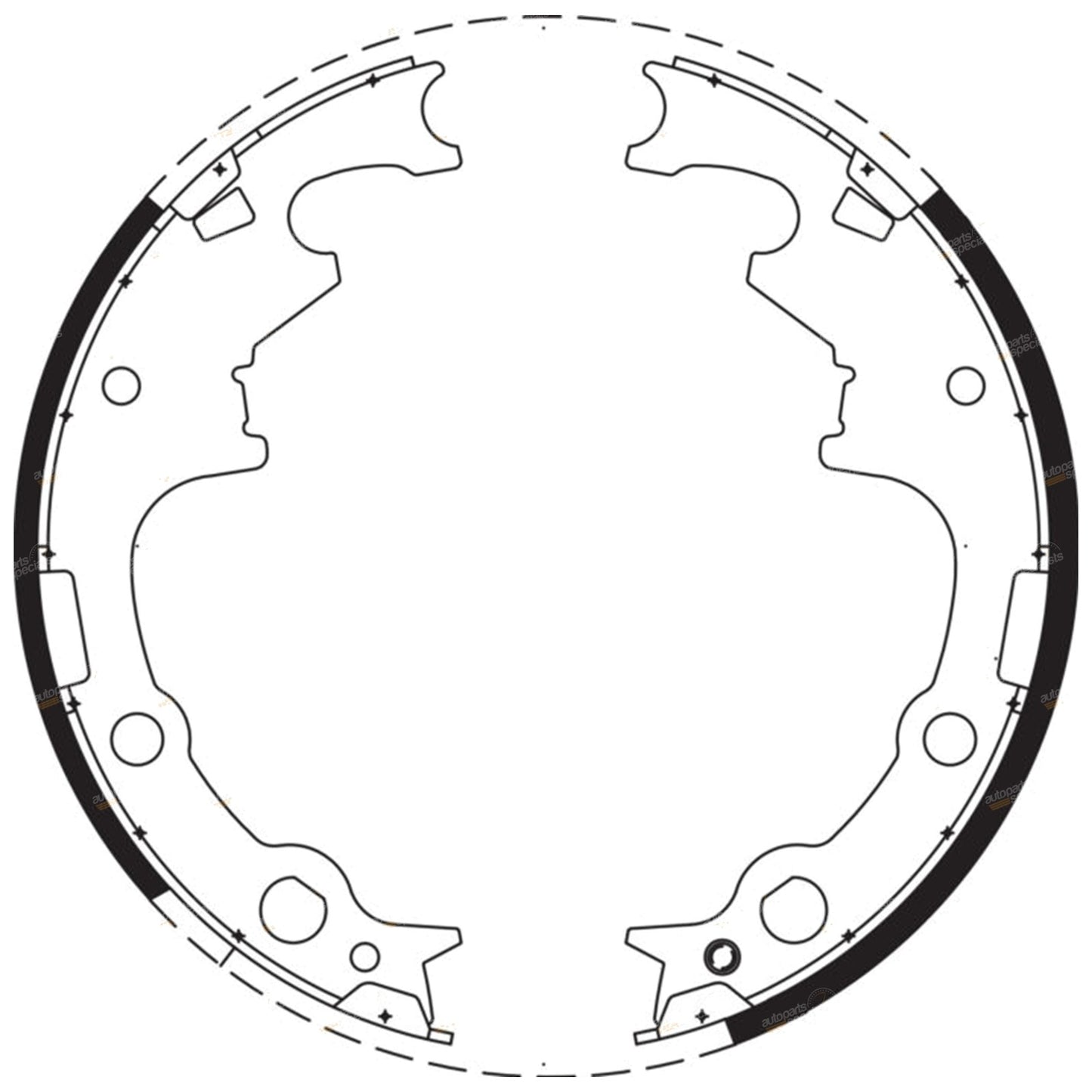 Set of 4 Rear Brake Shoes for Jeep Cherokee XJ (1994–2001)