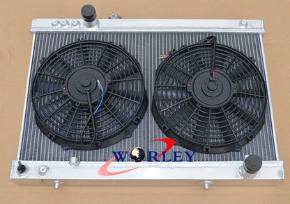 Aluminum Radiator + Fans for Toyota Supra Mark 3 MA70 MA71 3.0L (86-93)