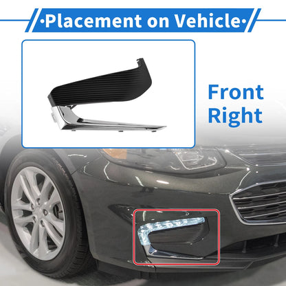 Front Right Fog Light Grill GM1039230 for Chevrolet Malibu (2016–2018)