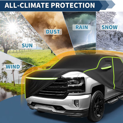 Waterproof Car Cover for Chevrolet Silverado Crew Cab 2000–2018 6.6ft Short Bed