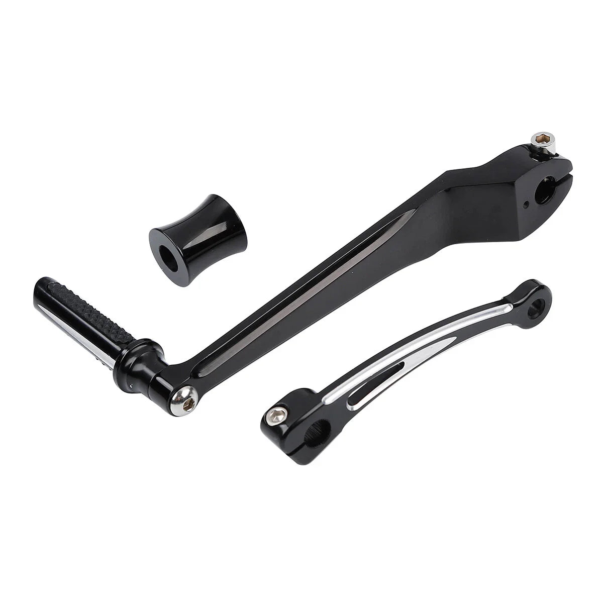 Black CNC Shifter Lever Set for Harley Street Glide, Softail (1986-2023)