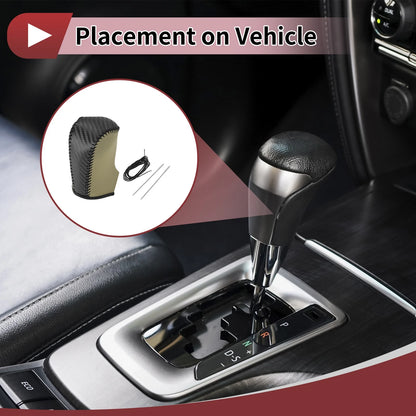 Gear Shift Knob Cover for Nissan Murano (2009–2013) Black Beige