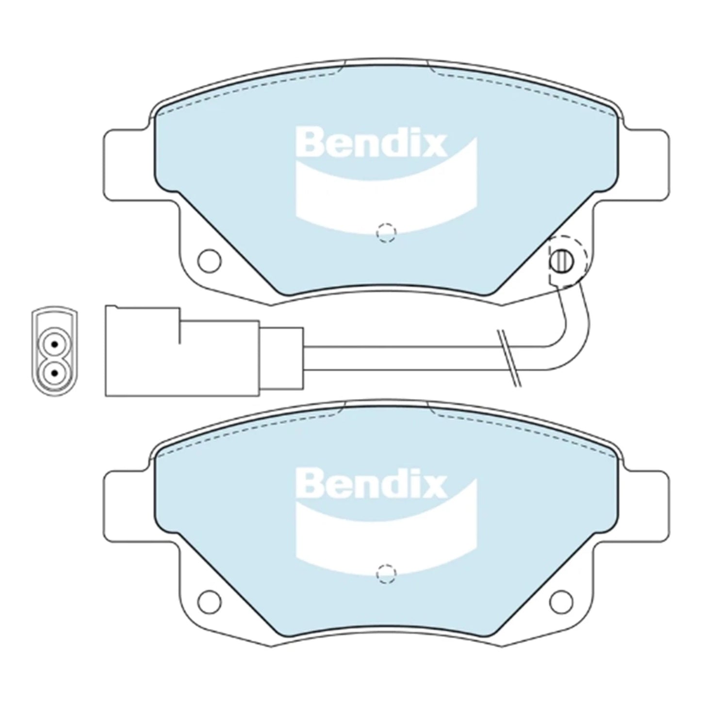 Set of 4 Bendix HD Rear Disc Brake Pads for Ford Transit (2006–2012)