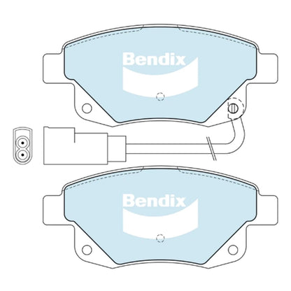 Set of 4 Bendix HD Rear Disc Brake Pads for Ford Transit (2006–2012)