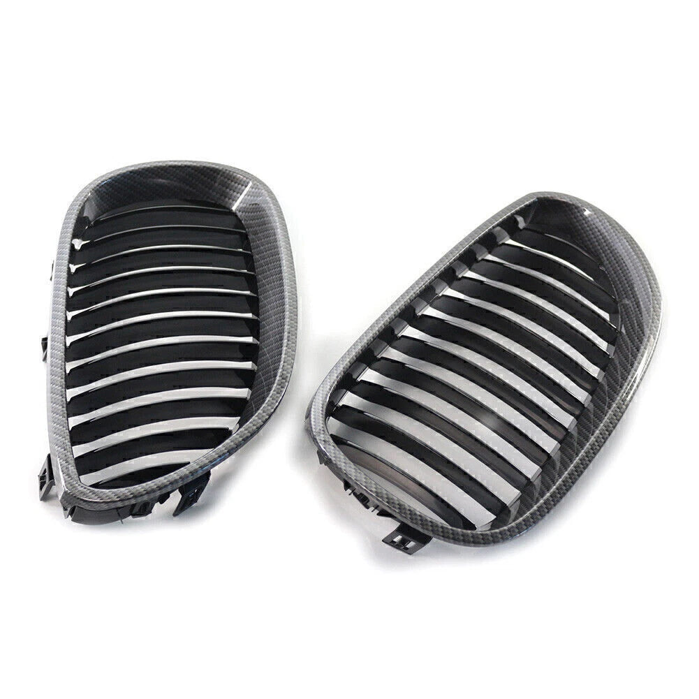 Carbon Fiber Look Front Kidney Grille for BMW 5 Series E60 E61 (2004–2009)
