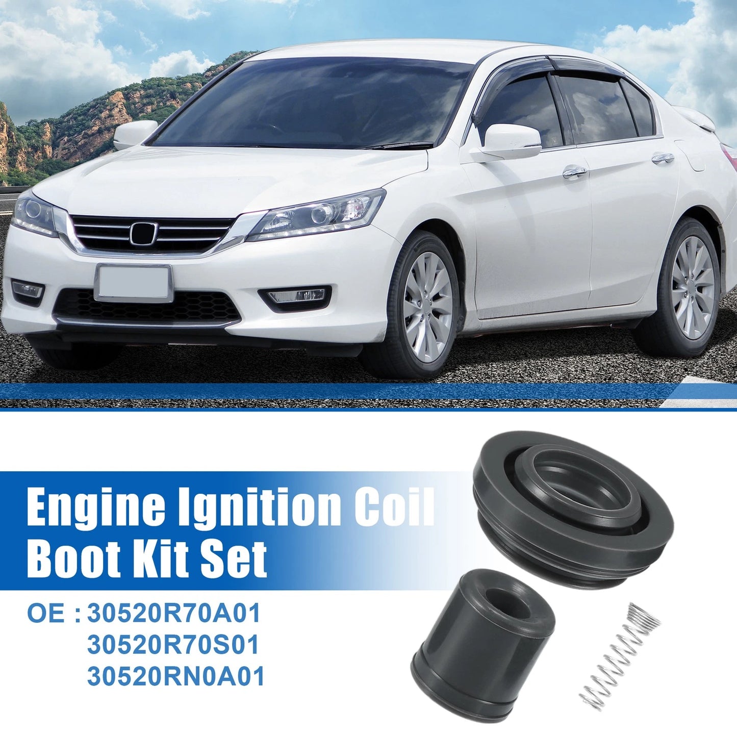 Set of 6 Ignition Coil Boot Kit No. 30520R70A01/30520R70S01 for Honda
