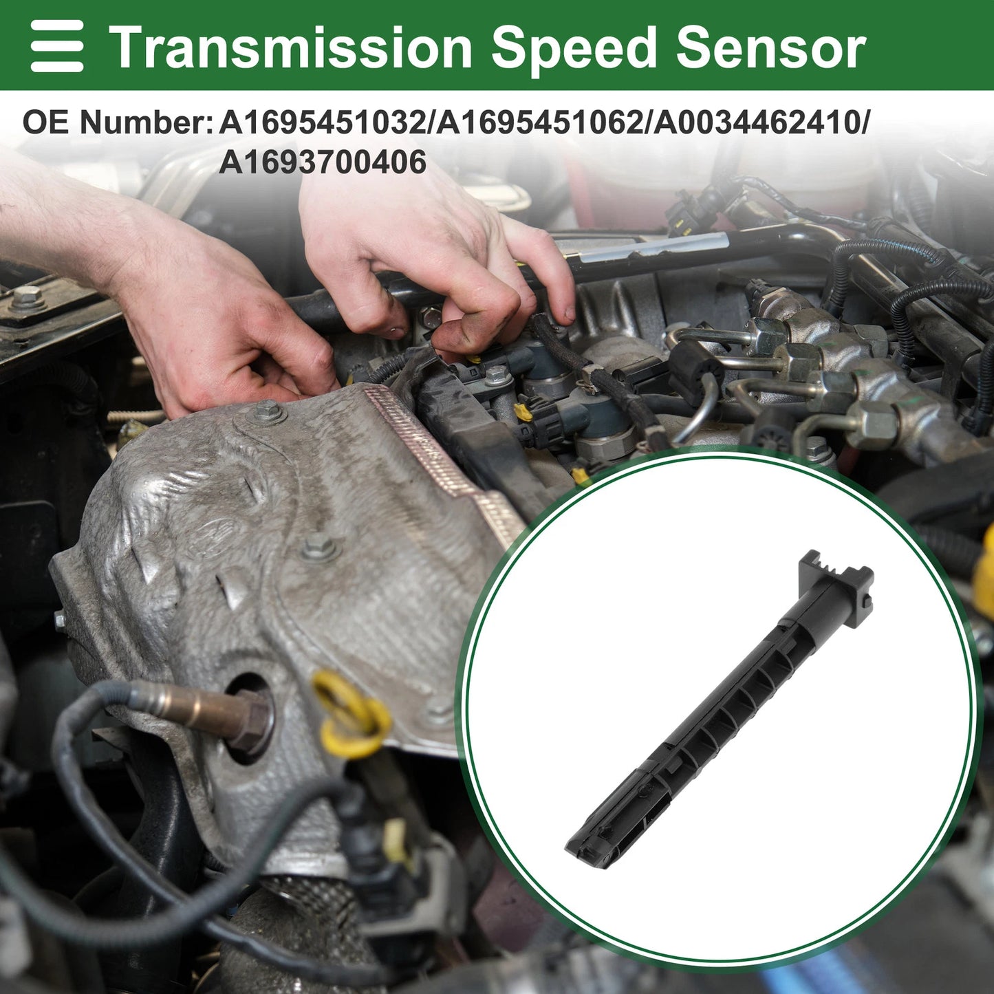 1 Pc Transmission Speed Sensor No.A1695451032 for Mercedes-Benz W169 (2004–2012)