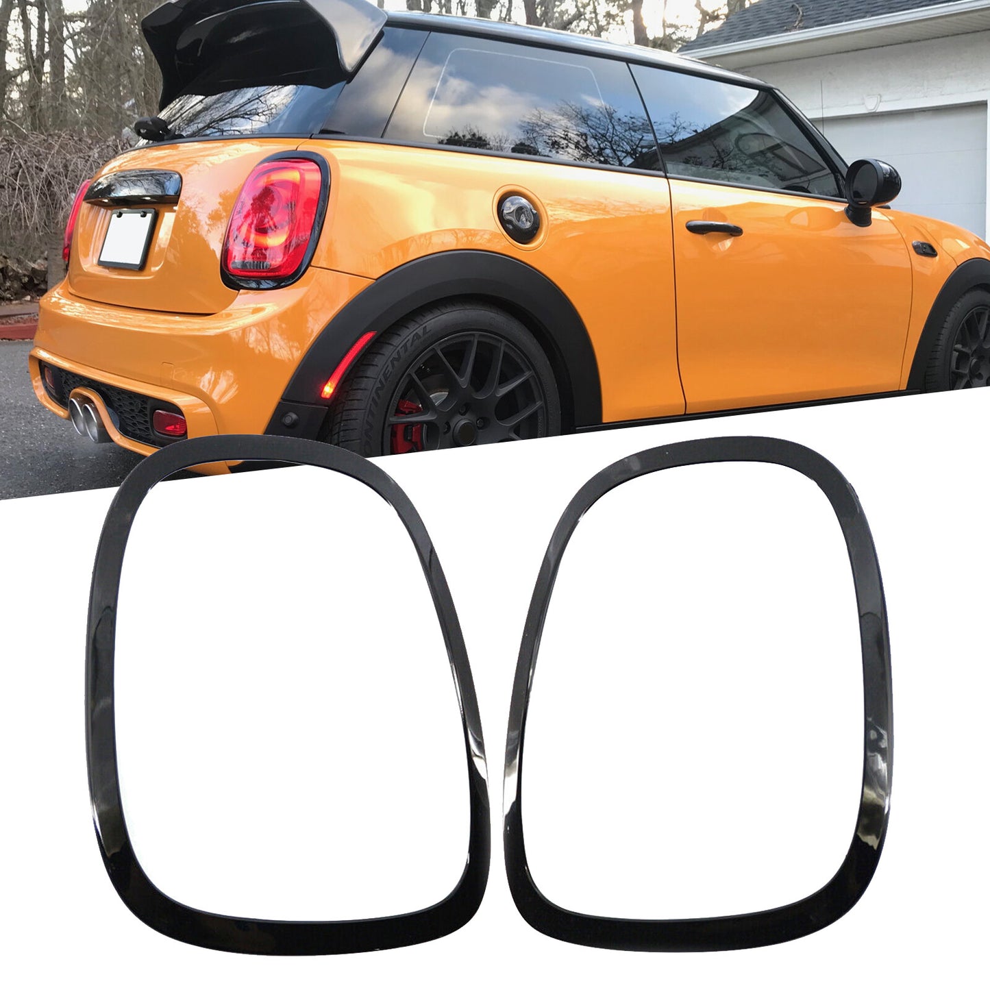 Gloss Black Tail Light Trim Ring for Mini Cooper S F55 F56 F57 (2013–2019)