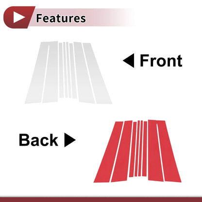 Set of 8 Door Pillar Window Trim for Lexus LX570 (2007–2013)