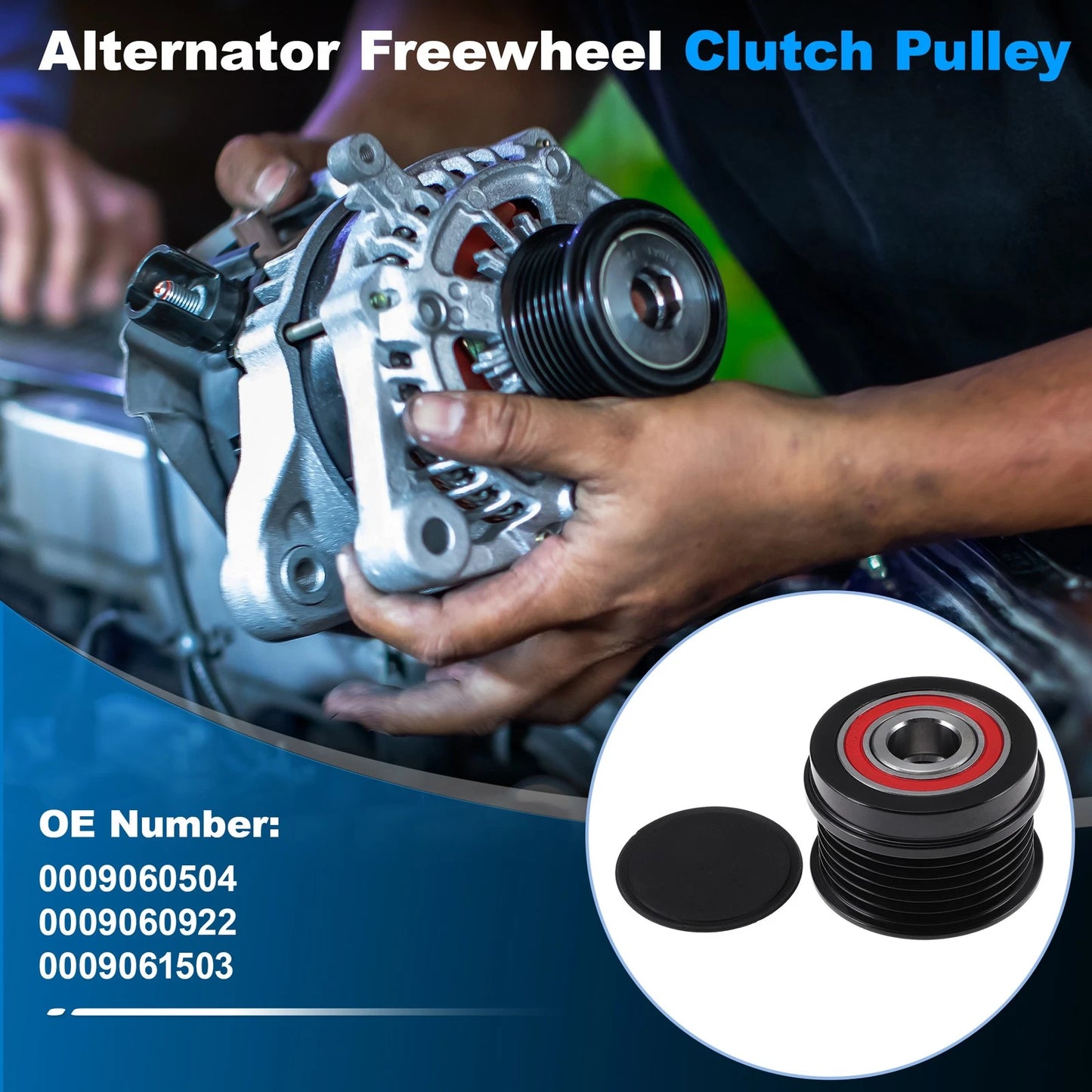 Set of 1 Alternator Freewheel Clutch Pulley for Infiniti Q50 2.0T (2016–2017)