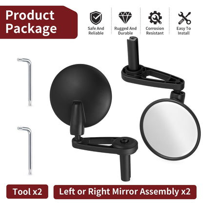 2X Mirror Assembly for Can-Am Ryker 600 900 (2019–2025)