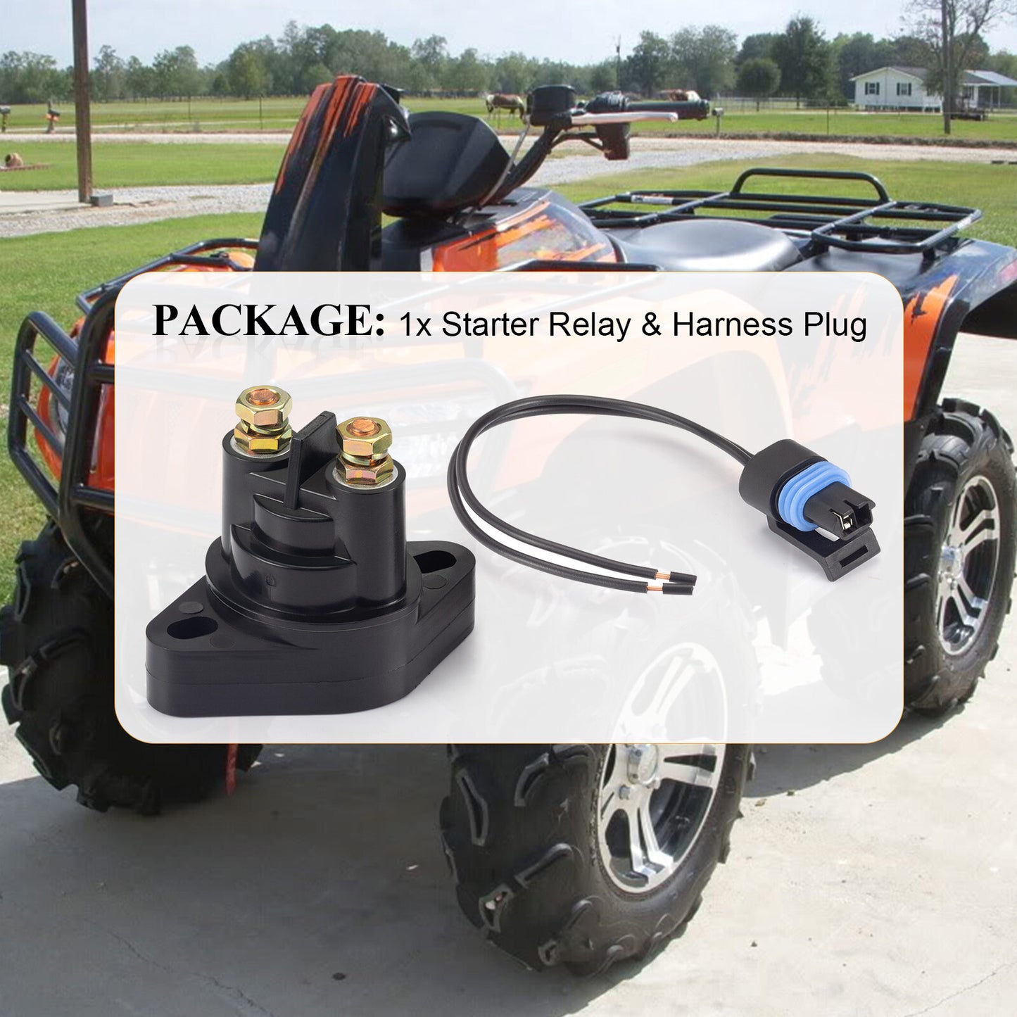 Starter Relay & Harness Plug for Arctic Cat Prowler 400 450 500 550 650 700 1000 (2008)