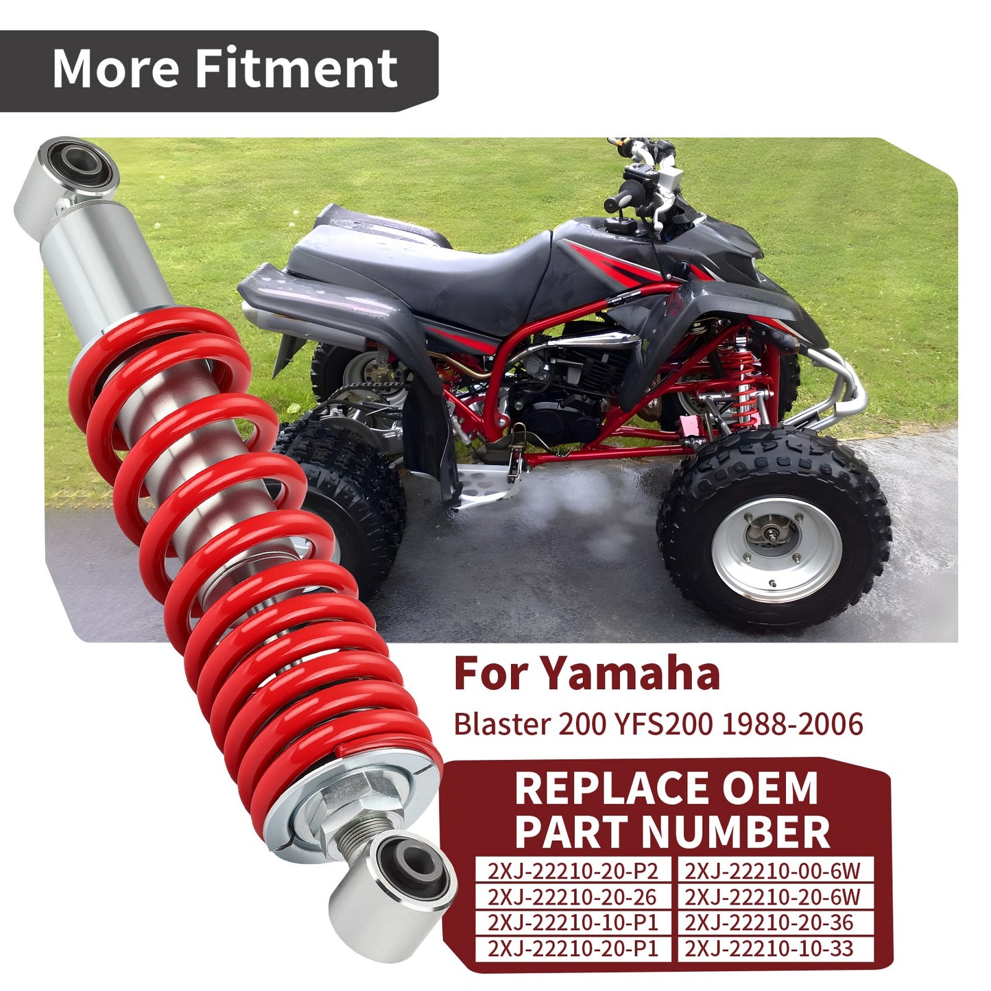 Rear Shock Absorber for Yamaha Blaster YFS200 (1988–2006)