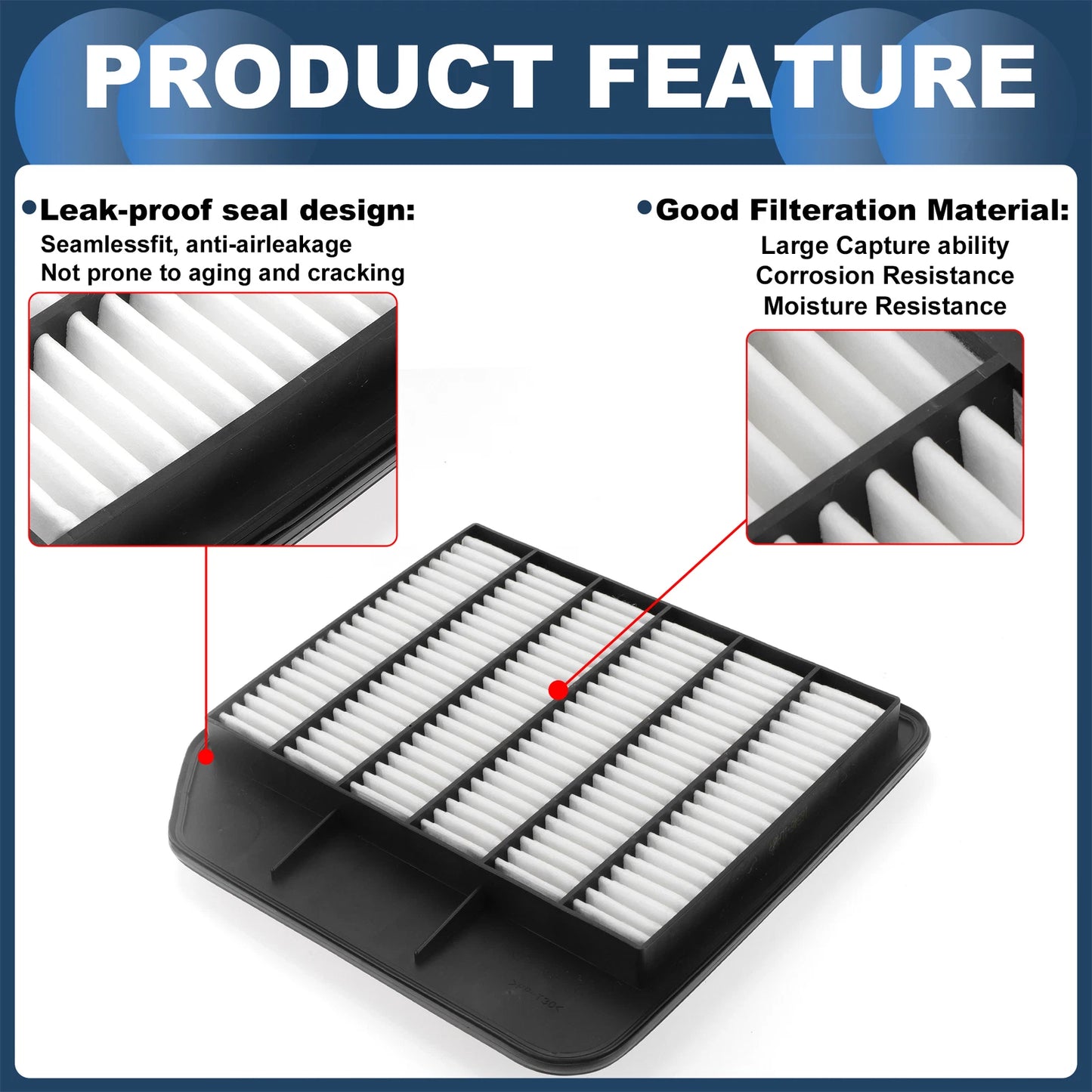 Set of 2 Engine Air Filters No.165461LA0A for Nissan Armada 5.6L (2017–2024)