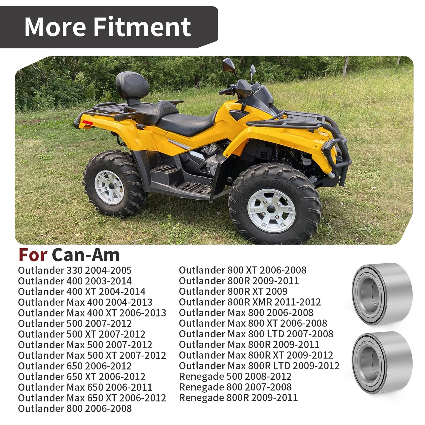 2X Trailing Arm Bearing for Can-Am Outlander Max Renegade (2006–2020)