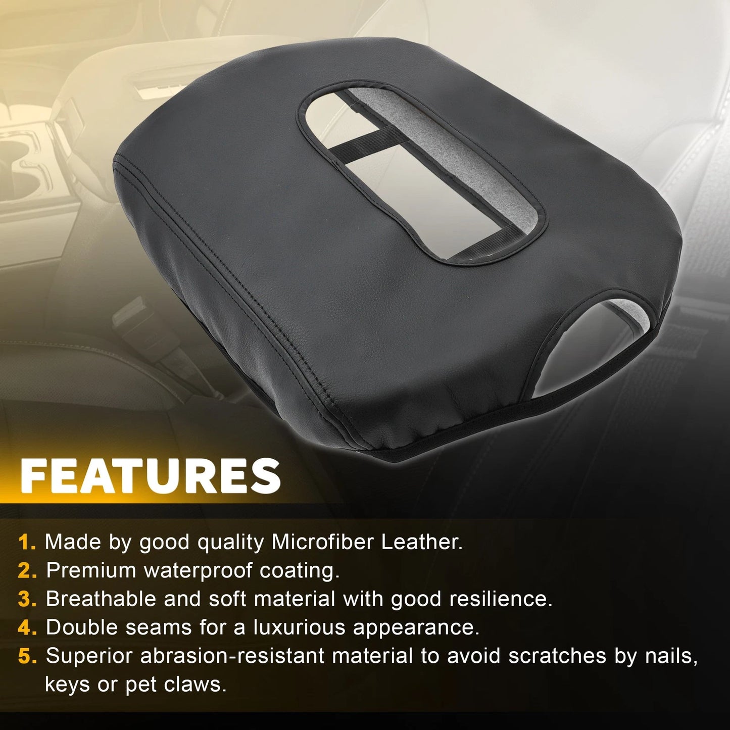 Center Console Lid Armrest Cover for Chevy Silverado, GMC Sierra (2019–2024)