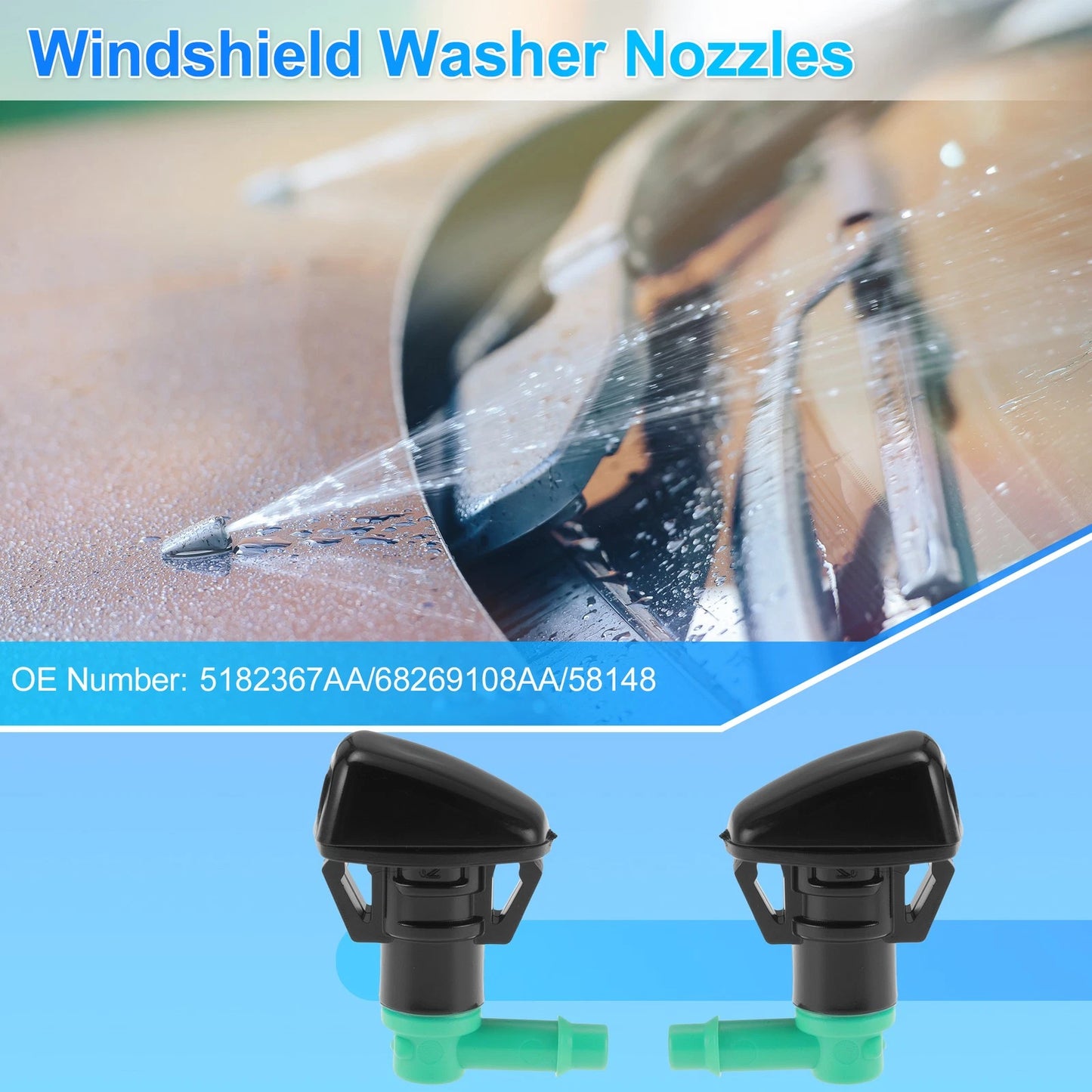 Windshield Washer Nozzle for Dodge Durango (2011–2023) No. 5182367AA