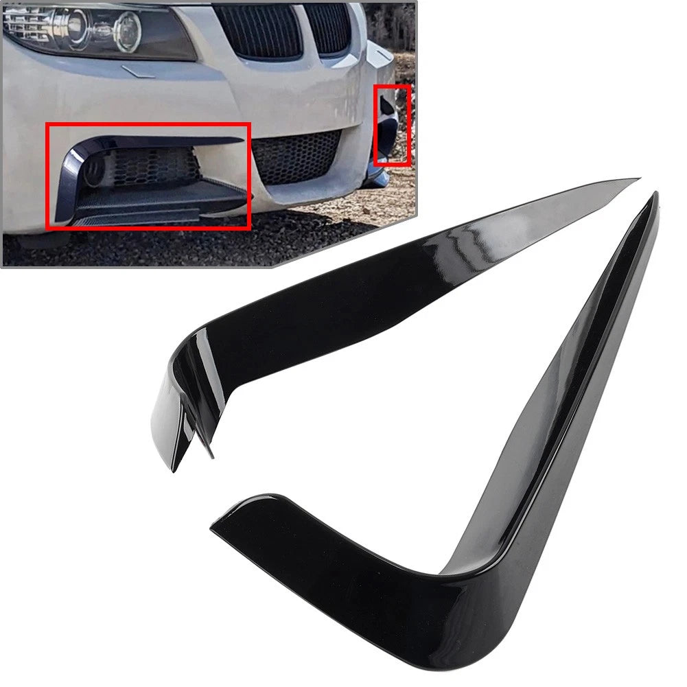 Front Bumper Side Spoiler Splitter for BMW 3 Series E90 E91 (2005–2008)