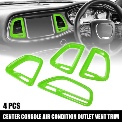 4pcs Center Console Air Vent Trim for Dodge Challenger (2015-2023)