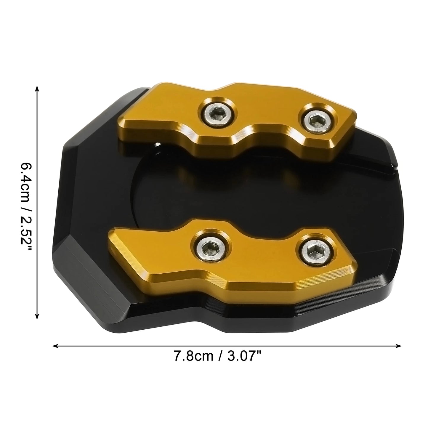Kickstand Plate Pad for Honda Adv-160 (2022) Black Gold Tone