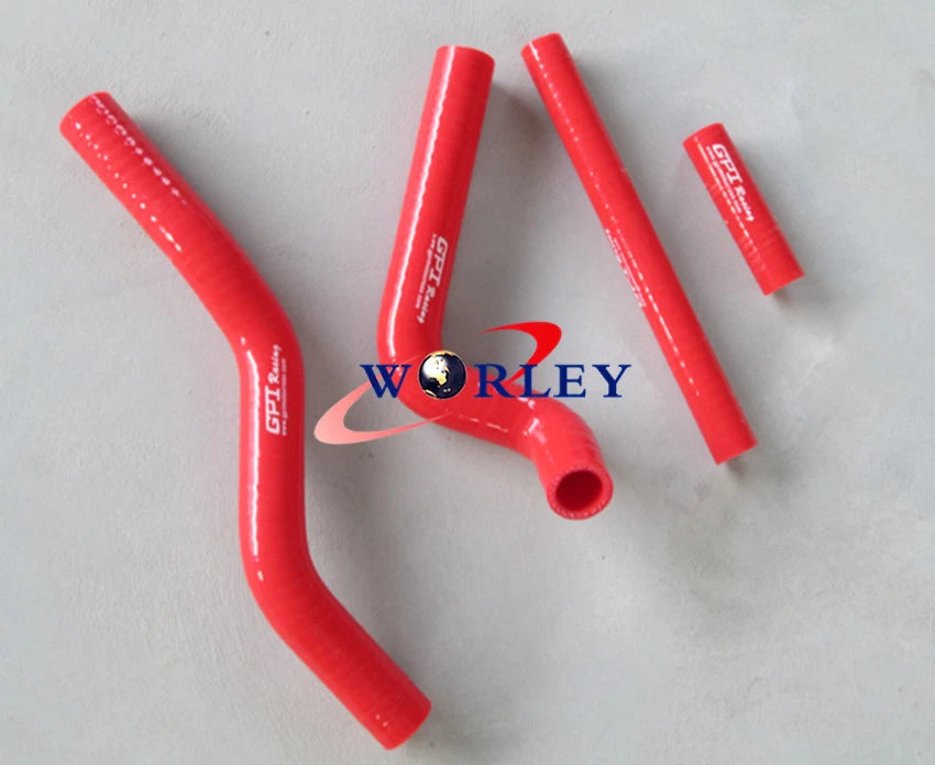 Silicone Red Radiator Hose Kit for Suzuki RM125 (2001–2008)