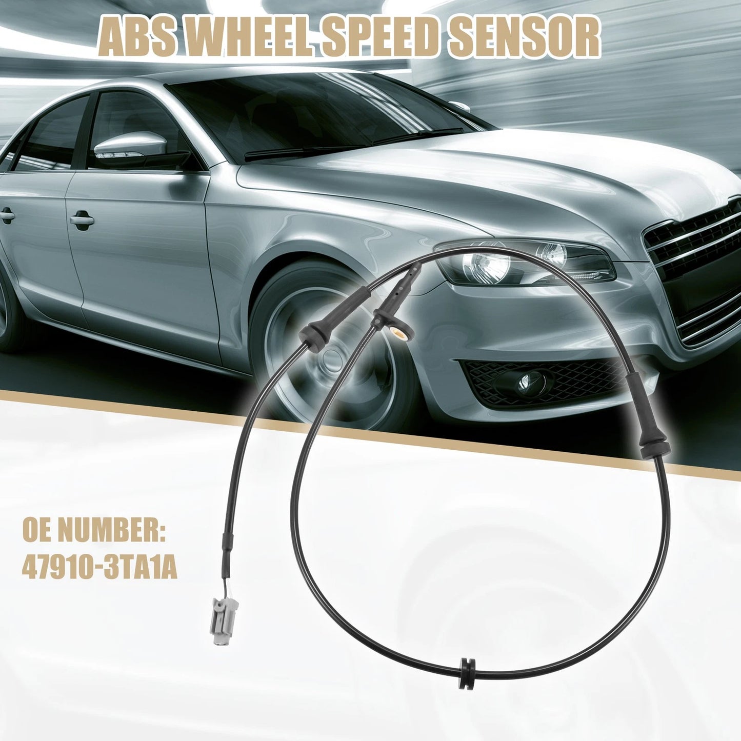 ABS Sensor Set of 2 for Nissan Altima 2.5L CVT SEDAN (2015–2018) 47910-3TA1A